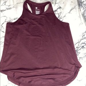 Maroon racer back flowy tank top